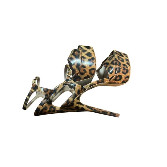 STEVE MADDEN COLOGNE LEOPARD PRINT STILETTO SANDALS SIZE 9 1/2M - Picture 4 of 8